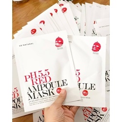 Mặt nạ giấy So'natural PH5.5 Red Ampoule Mask      | Da mặt