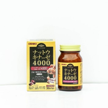 VIÊN UỐNG CHỐNG ĐỘT QUỴ NATTOKINASE 4000FU Orihiro NHẬT BẢN | Thuốc bổ
