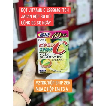 BỘT VITAMIN C 1200 ITOH JAPAN HỘP 60 gói | Thuốc bổ