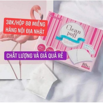 BÔNG TẨY TRANG CLEAN PUFF CAO CẤP SỐ 1 NHẬT BẢN | Mỹ phẩm của mẹ