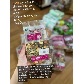 Hạt và trái cây sấy khô SEED MIX WITH FRUIT & NUTS  400g | Các loại bánh kẹo, socola