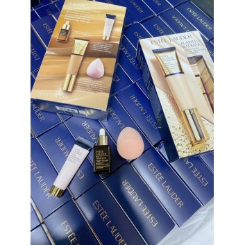 Giftset kem lót- serum-cọ tán Estee Lauder | Da mặt