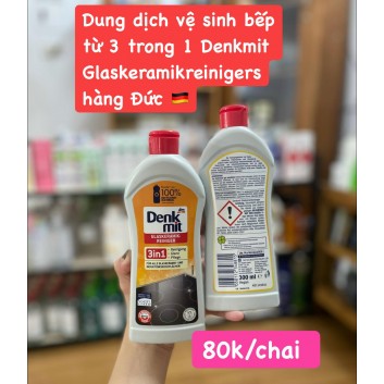 Dung dịch vệ sinh bếp từ 3 trong 1 Denkmit Glaskeramikreinigers  | Đồ dùng gia dụng