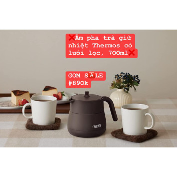 Ấm pha trà giữ nhiệt Thermos có lưới lọc, 7OOml | Bình thuỷ điện