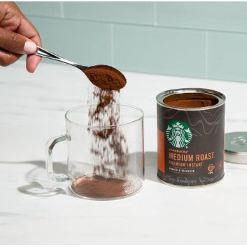 Cà phê hòa tan Starbucks Medium Roast Premium Instant 90g | Sữa