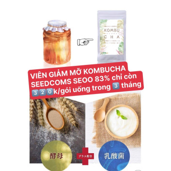 Viên giảm mỡ Kombucha Seedcoms 90 viên | Body