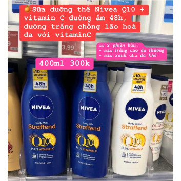 Sữa dưỡng thể Nivea Q10 + vitamin C 400ml | Body