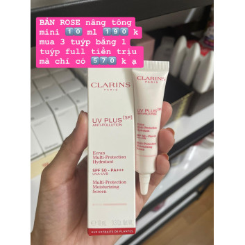 Kem chống nắng Clarins bản rose nâng tone  | Da mặt