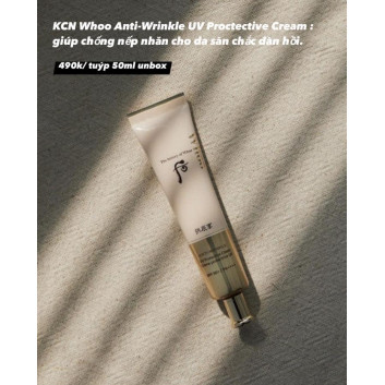 Kem chống nắng The History of Whoo vàng Wrinkle chống nhắn không hộp 75ml | Da mặt