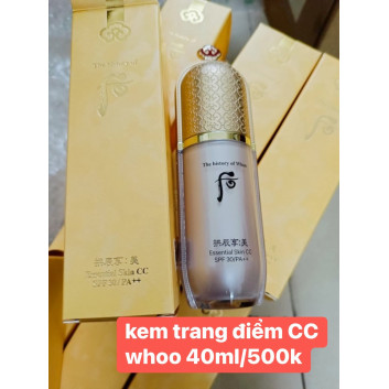 Kem CC trang điểm Whoo Mi Essential Skin CC SPF30/PA++ | Kem lót/nền