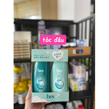 Bộ gội xả trị gàu HS xanh lá | Tóc