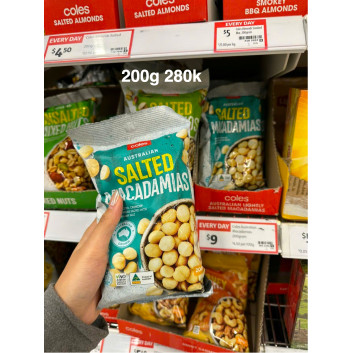 Gom order- Hạt macadamia rang muối 200g | Các loại bánh kẹo, socola