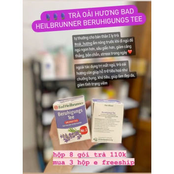 Trà oải hương Bad Heilbrunner Beruhigungs Tee hộp 8 gói | Hàng gia dụng