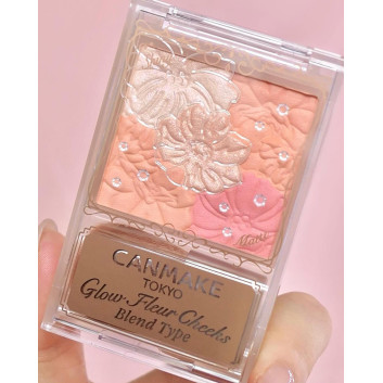 Má hồng Canmake Glow Fleur Cheeks B01 Cotton Coral | Phấn
